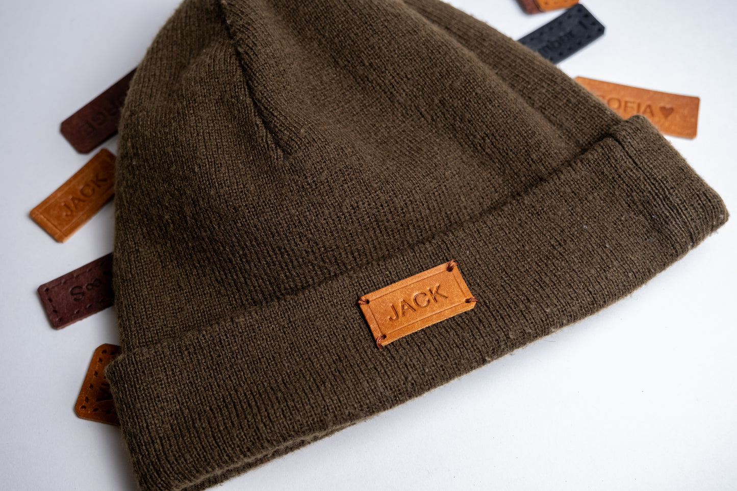 Personalised leather tag