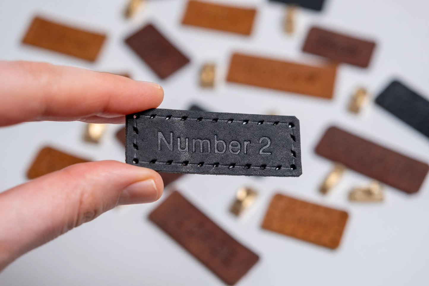 Custom leather label GRHandcraft