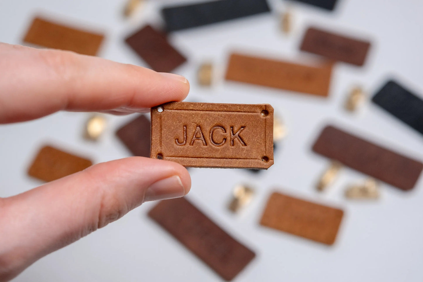Custom leather label GRHandcraft
