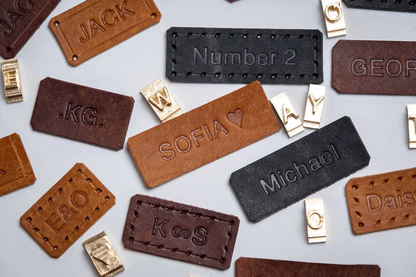 Custom leather label GRHandcraft