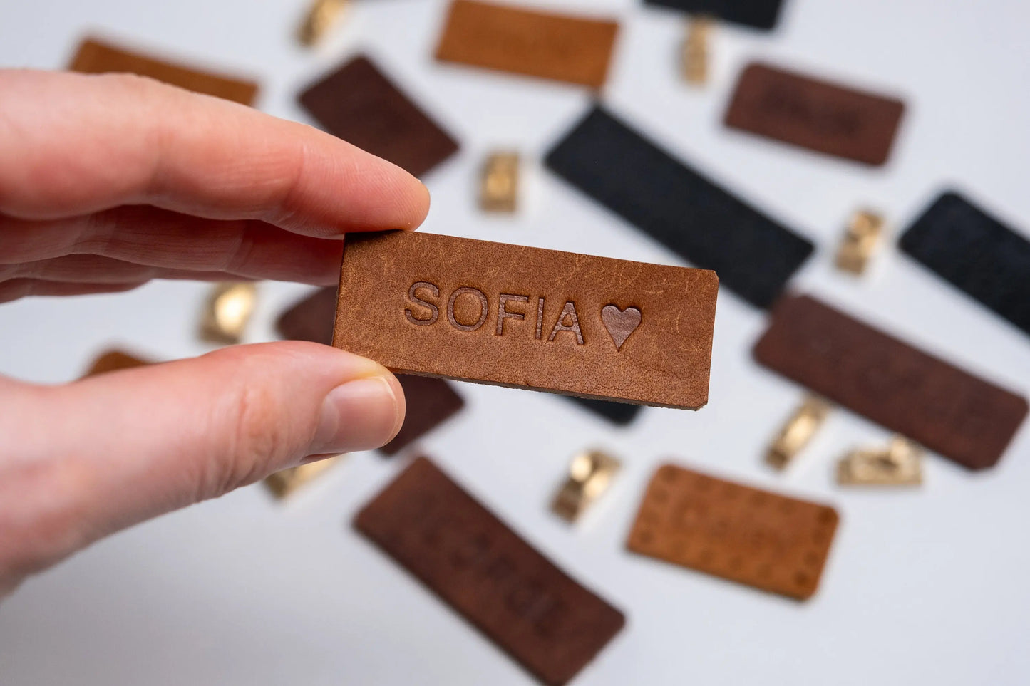 Custom leather label GRHandcraft