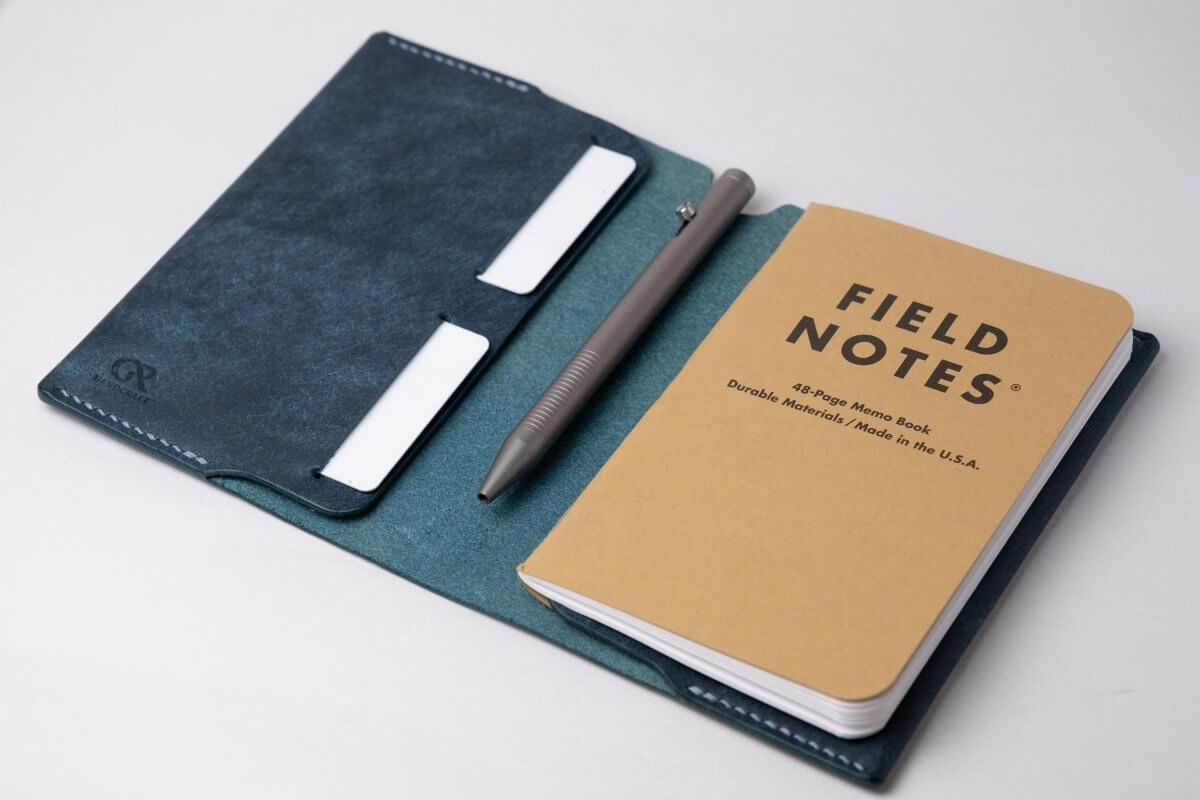 Leather Field Notes Cover - Moleskine Cahier Pocket Cover - GRHandcraft