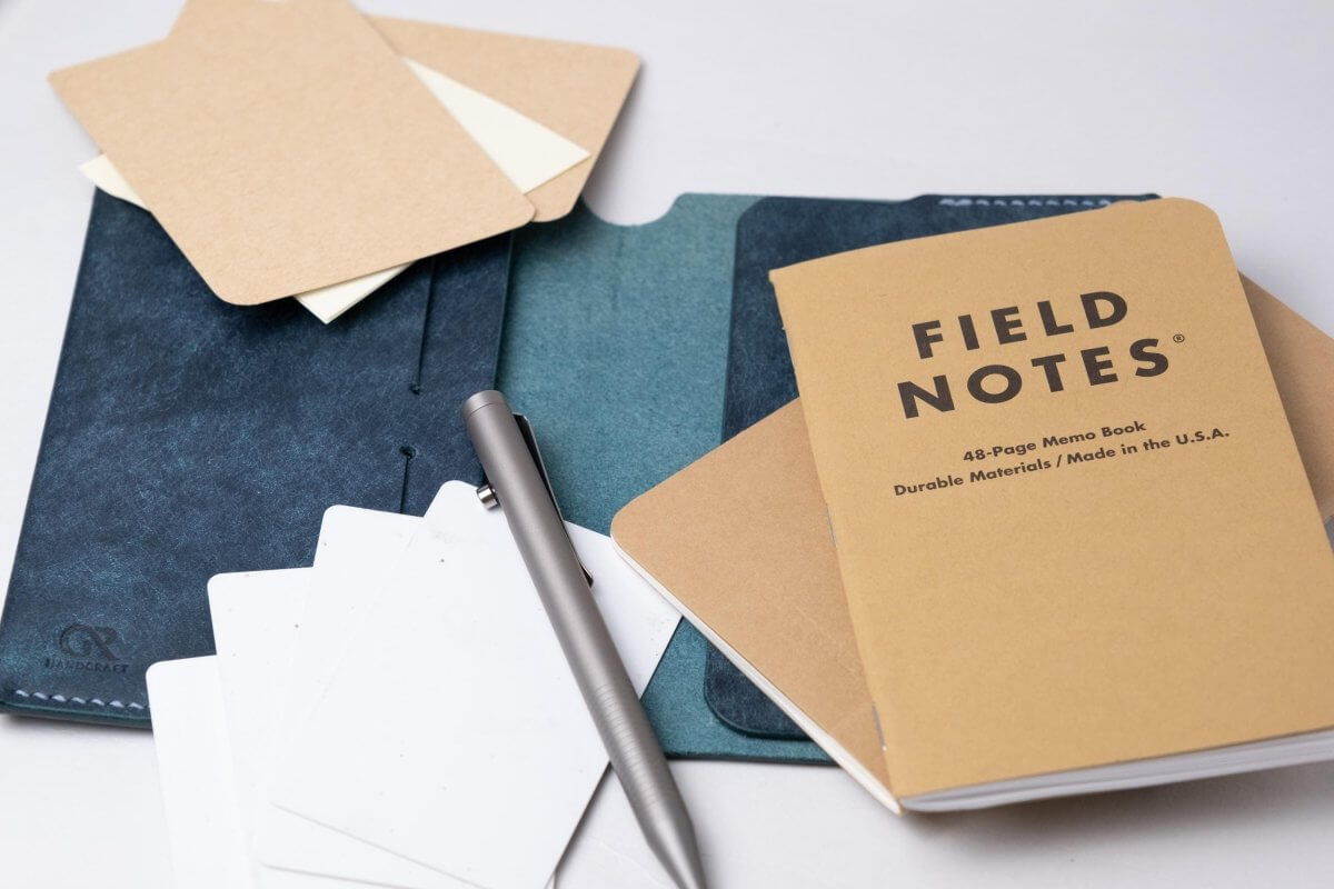 Leather Field Notes Cover - Moleskine Cahier Pocket Cover - GRHandcraft