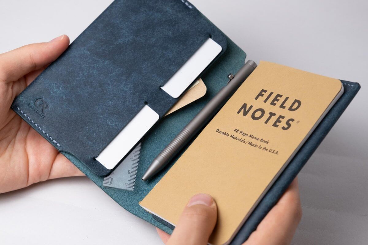 Leather Field Notes Cover - Moleskine Cahier Pocket Cover - GRHandcraft
