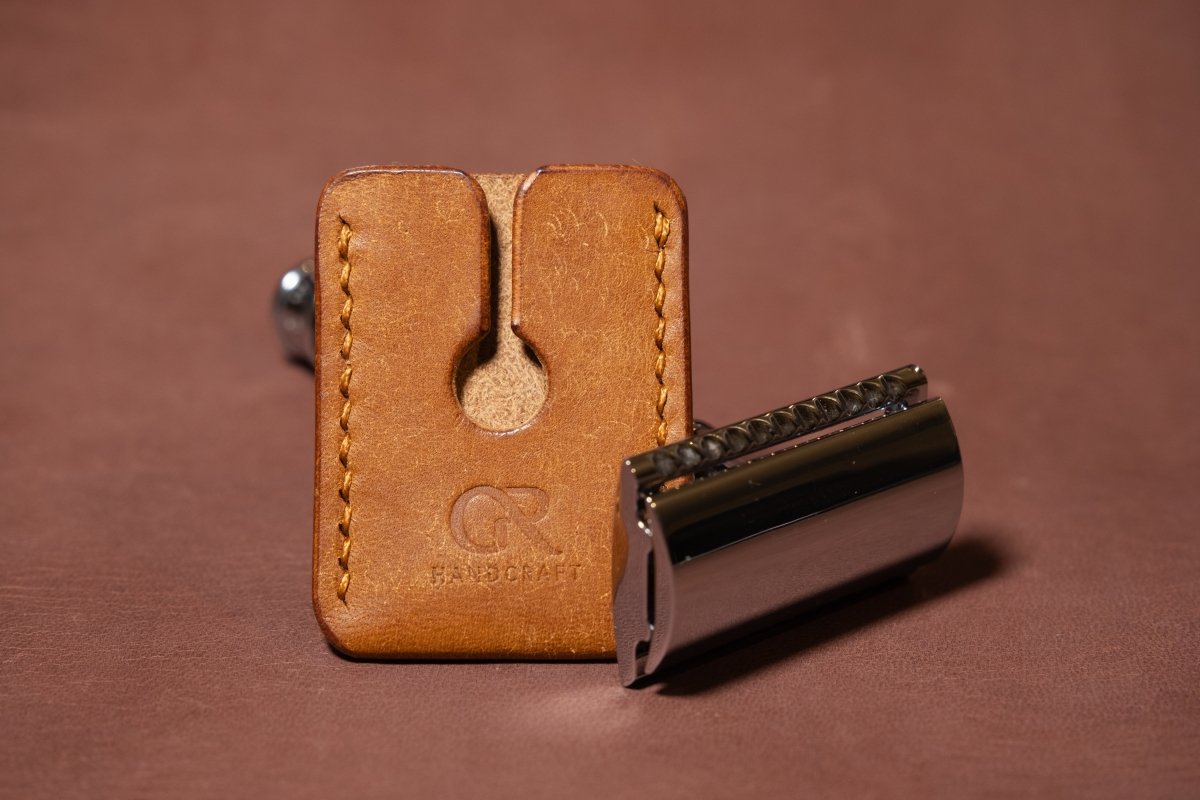 Leather Safety Razor Cover - GRHandcraft