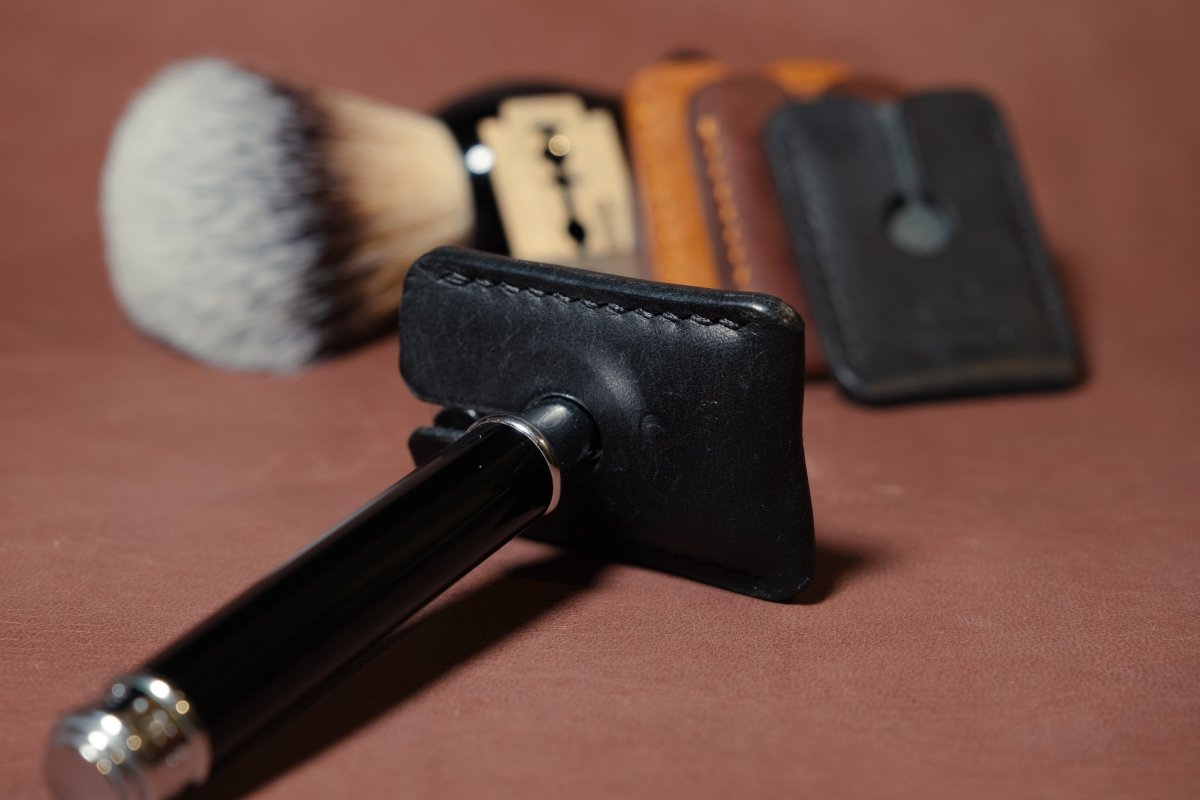 Leather Safety Razor Cover - GRHandcraft