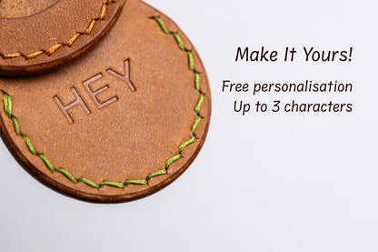 Leather AirTag Keychain Case