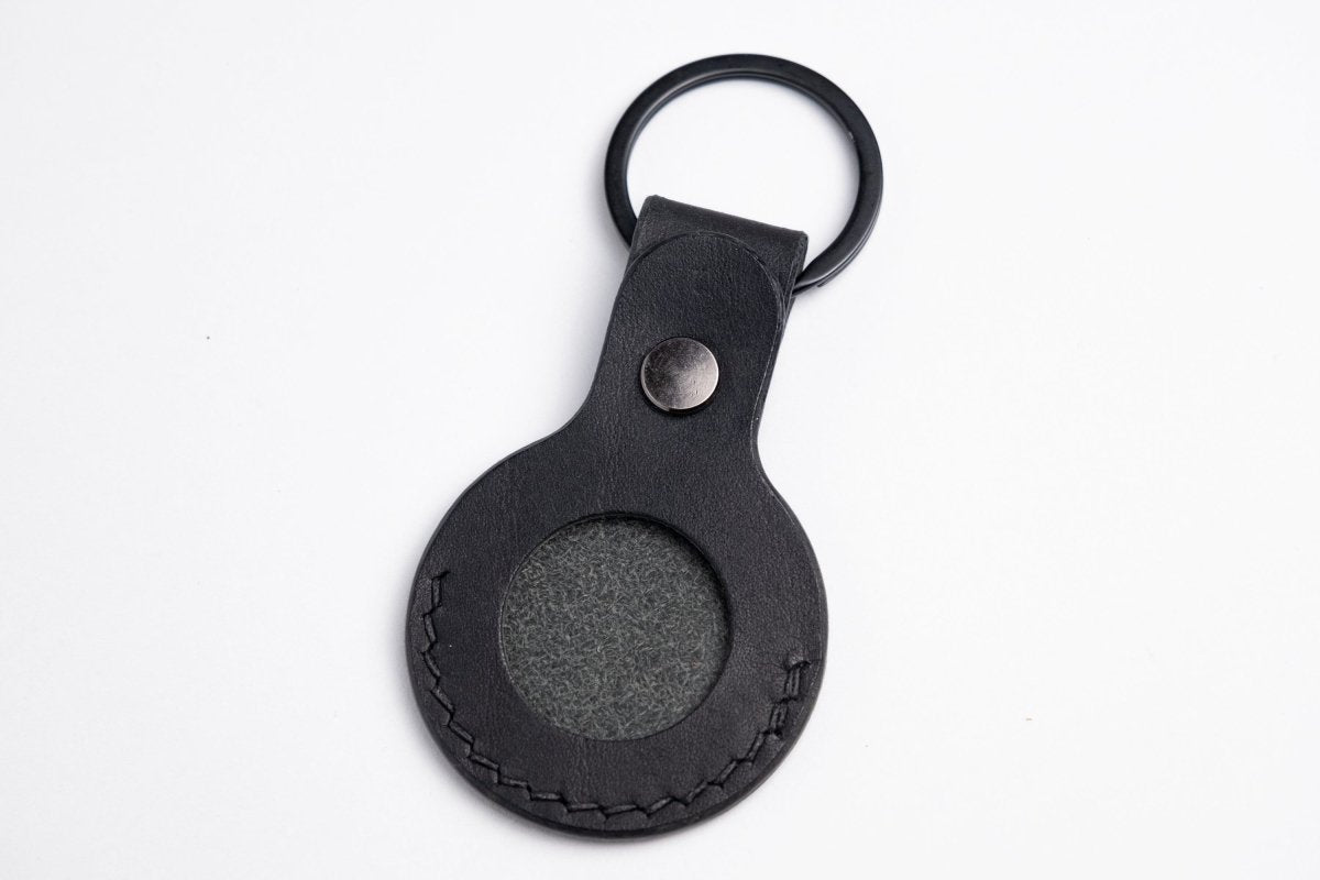Leather AirTag Keychain Case - GRHandcraft