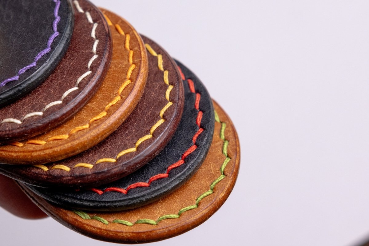 Leather AirTag Keychain Case - GRHandcraft