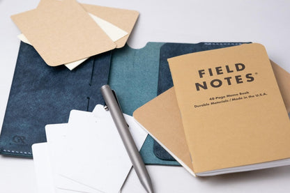Leather Field Notes Cover - Moleskine Cahier Pocket Cover - GRHandcraft