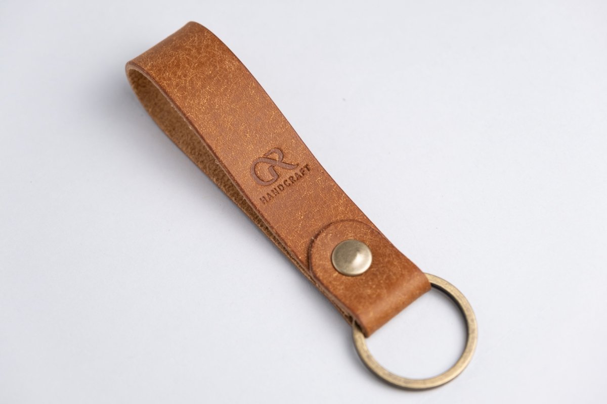 Leather Keychain, Keyring - GRHandcraft