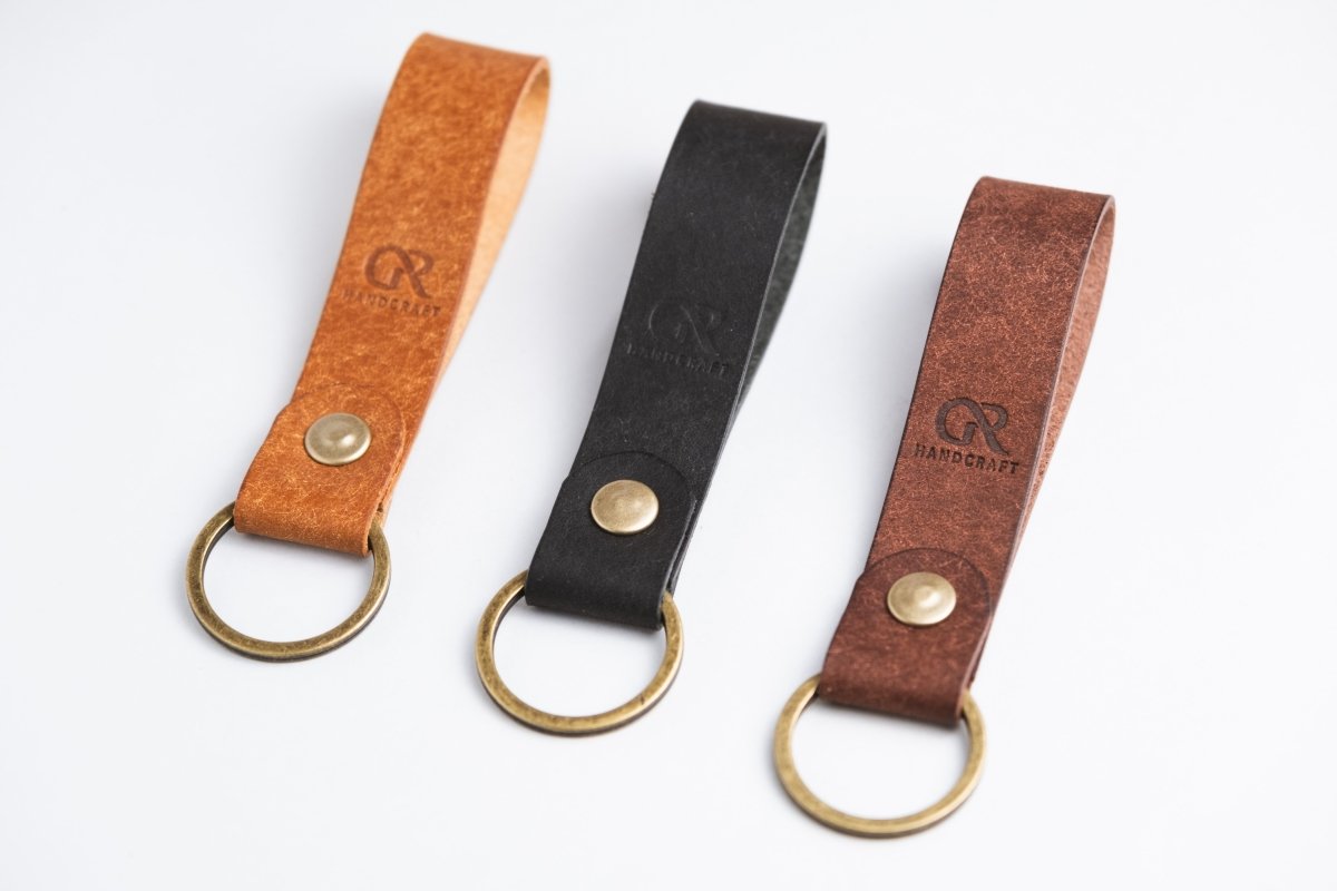 Leather Keychain, Keyring - GRHandcraft