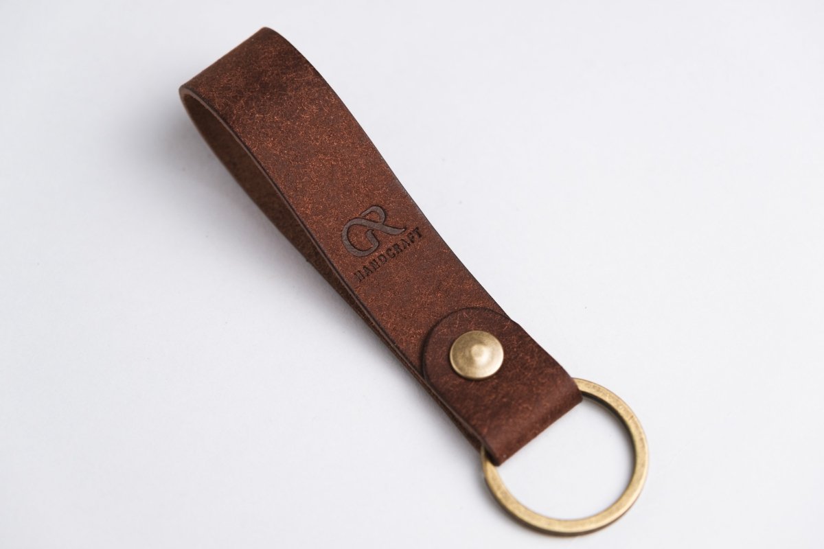 Leather Keychain, Keyring - GRHandcraft