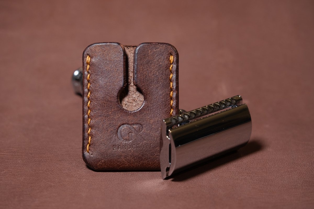 Leather Safety Razor Cover - GRHandcraft