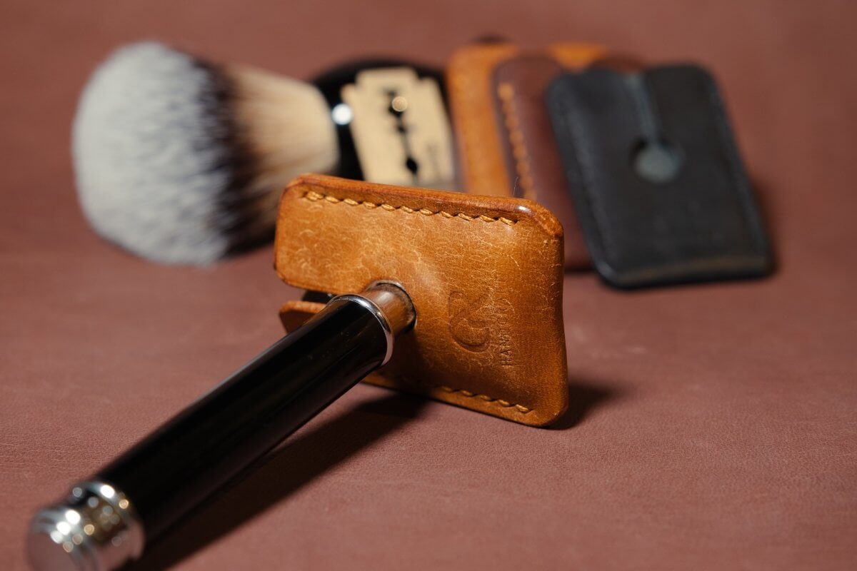 Leather Safety Razor Cover - GRHandcraft