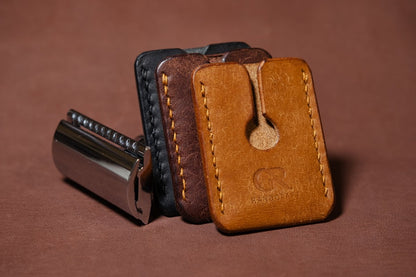 Leather Safety Razor Cover - GRHandcraft