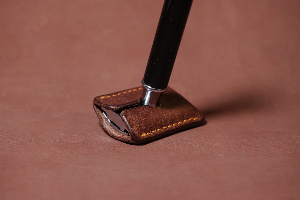 Leather Safety Razor Cover - GRHandcraft