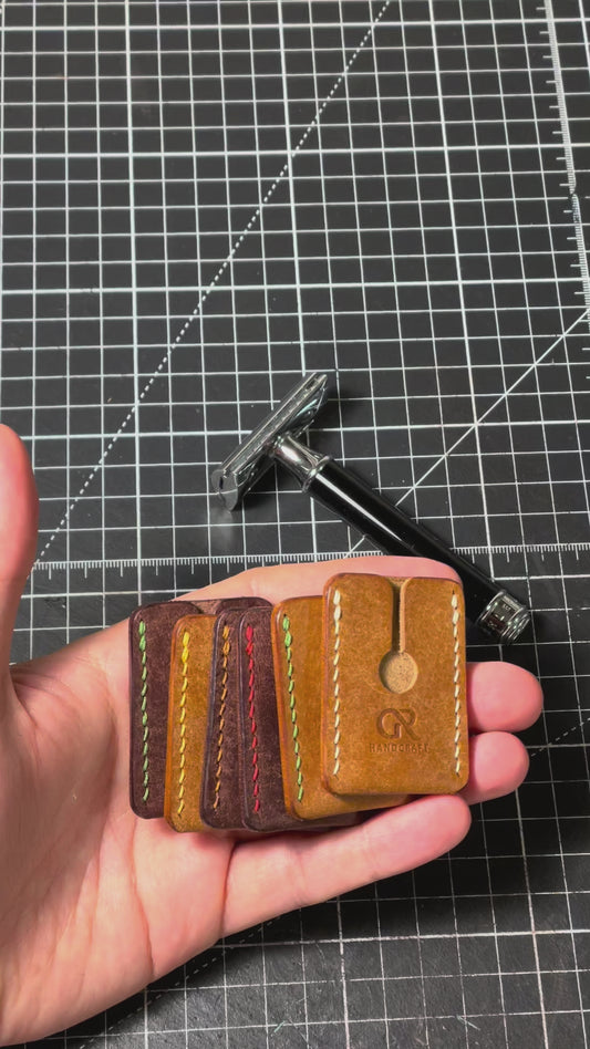 Leather Safety Razor Cover