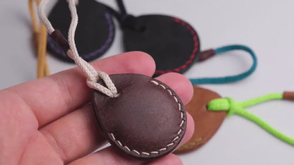 Leather AirTag Keychain Holder