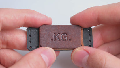 Personalised leather tag
