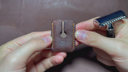 Leather Safety Razor Cover