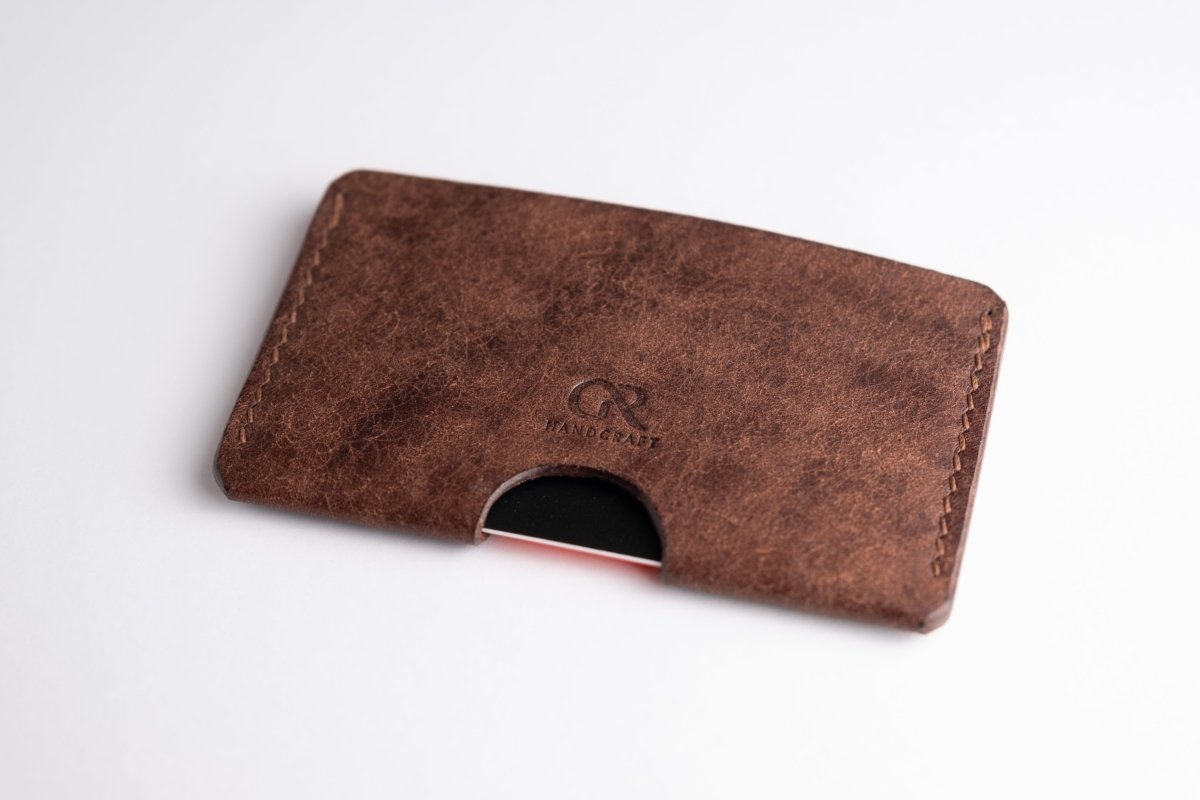 Single Pocket Leather Card Holder - GRHandcraft