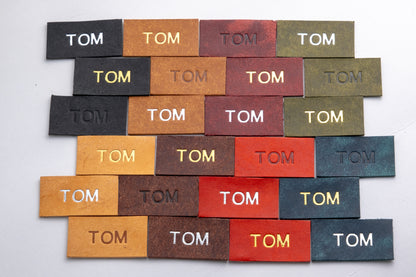 Personalised leather tag