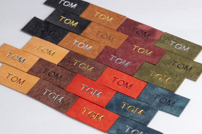 Personalised leather tag