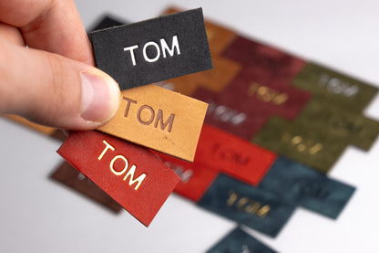 Personalised leather tag